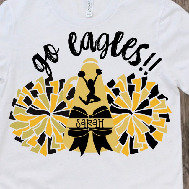 Dri-Fit Or Poly/Cotton Blend Pom Pom Cheer Tee Customizable