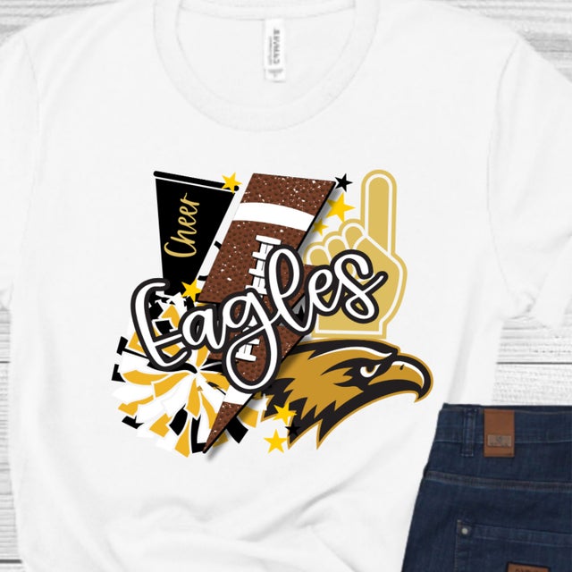 Dri-Fit Or Cotton/Poly Blend Tee Eagles Lightening